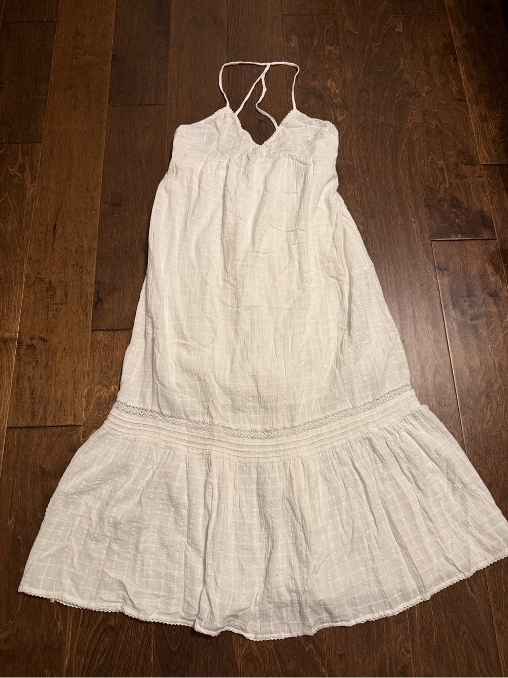 aerie White Boho Maxi Sundress